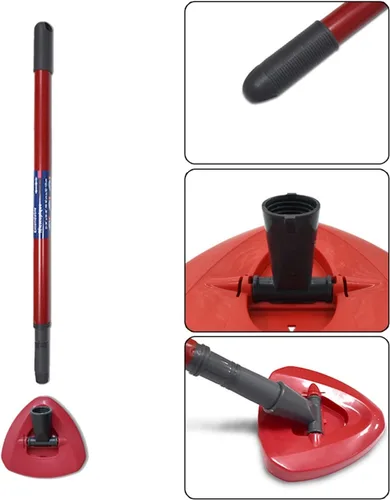 Vista 3 de Kit de mango y base de repuesto, piezas de trapeador giratorio, accesorios de repuesto de mano. Compatible con Easywring Rinseclean