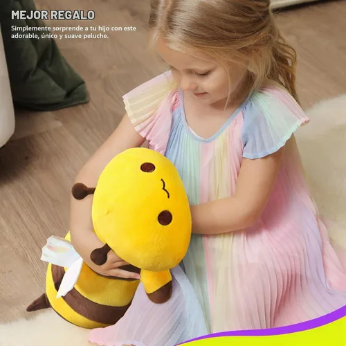 Vista 4 de Onsoyours Peluches Originales de Abeja Lindas, Juguete de Peluche Suave de Abeja Melífera Almohada Pequeños Regalos para Niños (Amarillo, 9")