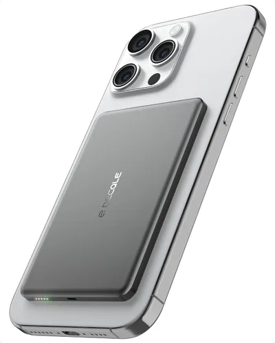 Vista 8 de Banco de energía "Air" para MagSafe 5000mAh, ultra delgado, magnético, inalámbrico, portátil, con cable USB-C, compatible solo con iPhone