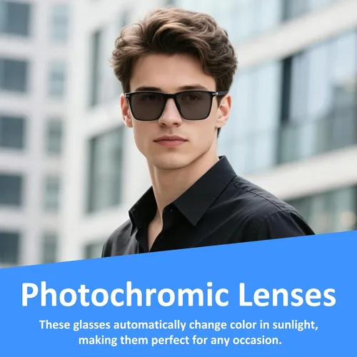 Vista 3 de Lentes inteligentes AI con altavoz de oído abierto, Bluetooth 5.4, compatible con asistente de voz, traducción en tiempo real, lentes que cambian
