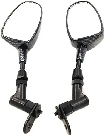 Vista 4 de Mini Espejos para Motocicleta Honda CBR 600RR Kawasaki Ninja 636 ZX6R Yamaha YZF R6 R1 Carbon nuevo