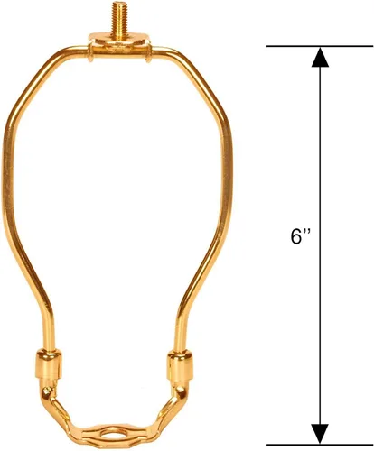 Vista 7 de Lighting - Juego de 2 lámparas resistentes de 6 pulgadas para pantallas de lámpara, acabado de latón pulido, paquete de 2