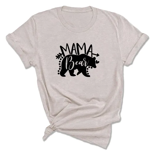 Vista 2 de Mama Bear Boho TShirt (3XL, Heather Peach)