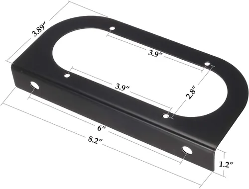 Vista 6 de Partsam Kit de luces LED rojas para portaequipajes, 2 luces traseras ovaladas impermeables de 6 pulgadas con ojales de goma, 1 arnés de cableado