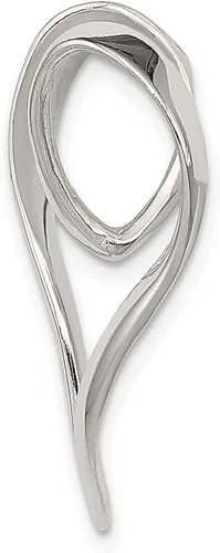 Vista 2 de IceCarats Collar con dije de corazón de plata de ley 925, Plata esterlina