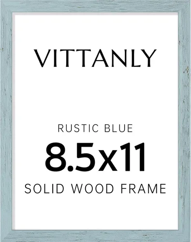 Vista 115 de Vittanly - Marco de fotos de 4 x 6 pulgadas de madera maciza con plexiglás, incluye paspartú de 3,5 x 5, para colgar en la pared o poner sobre una