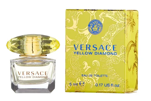 Vista 4 de Versace Yellow Diamond Eau de Toilette en espray para mujer, 0.17 onzas líquidas (miniatura)