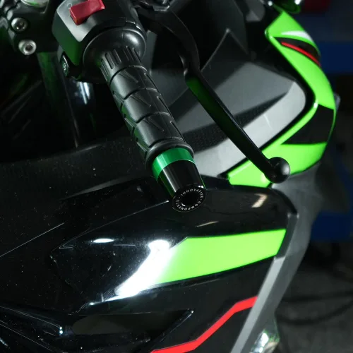 Vista 3 de Extremo de agarre para Kawasaki Ninja 250 300 400 650 1000 400R 250R 250R 250SX 1000SX H2R ZX14R ZX10R ZX6R motocicleta CNC aluminio manillar