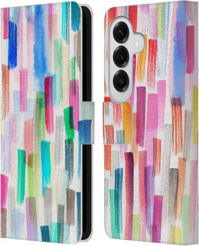 Vista 205 de Head Case Designs Officially Licensed Ninola Brushstrokes Multi Colorful Leather Wallet Case Compatible with Samsung Galaxy A07 4G