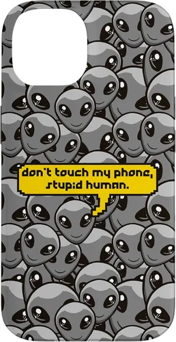 Vista 4 de Alien Dont Touch My Phone Stupid Human Funny Space Lover Case for iPhone 17