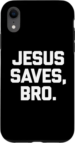 Vista 8 de iPhone 14 Jesus Saves, Bro Shirt Funny Catholic Church Christian Jesus Case