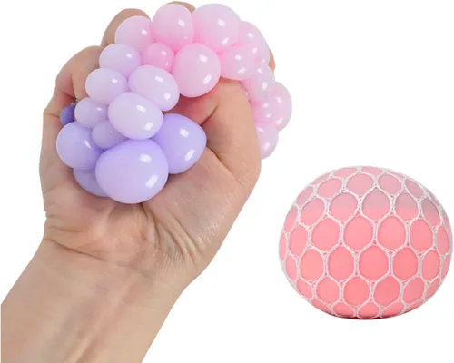 Vista 7 de Bolas de presión de malla de uva suave de colores, bolas de presión de cambio de color, herramienta de utilería para aliviar el estrés, bolas
