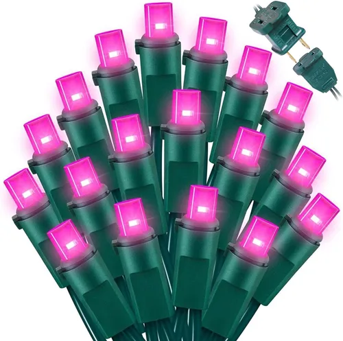 Vista 19 de LAMPHOME 100 unidades de rojo y verde - Tira de luces - 21.6 pies de luces LED de Navidad, mini luces LED para decoración de interiores, exteriores