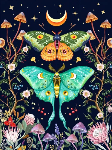 Vista 8 de Kits de Arte de Diamantes de Gato de SANYUN para Adultos, Kits de Pintura de Diamantes de Noche Estrellada, Pinturas de Animales con Diamantes