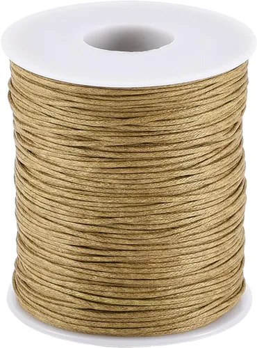 Vista 21 de Cordón de algodón encerado aguamarina de 100 yardas, hilo trenzado para cuentas de cordón de pulsera, collar de alambre de 0.039 pulgadas