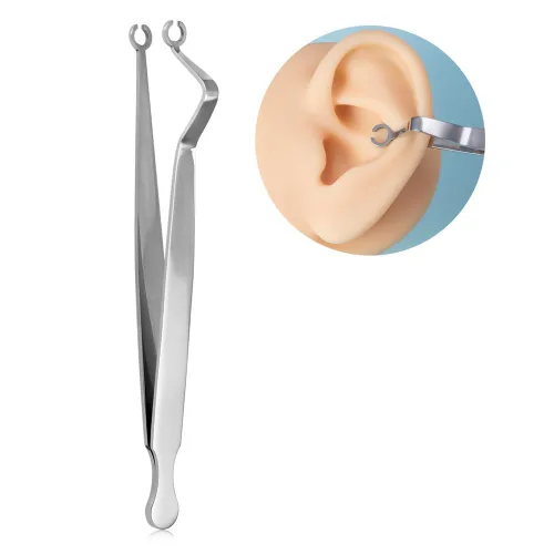 Vista 7 de DJCIW Abrazaderas de piercing para tabique, alicates de perforación de acero inoxidable quirúrgico de 6 pulgadas, herramientas de perforación