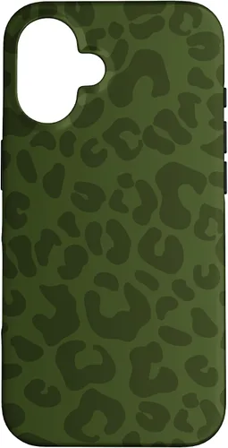 Vista 32 de Olive Military Green Cheetah Leopard Print Animal Skin Case for iPhone 17