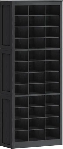 Vista 9 de Hzuaneri - Gabinete de almacenamiento de zapatos, organizador de armario de pie de 36 pares, organizador de zapatos de madera con celda ensanchada