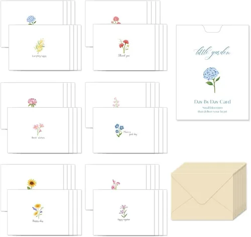 Vista 11 de Monolike Tarjeta Día a Día, 105 Luna - Mezcla de 48 mini tarjetas individuales, 24 sobres Paquete