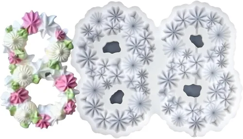 Vista 7 de mostsom Moldes de silicona para piruletas, molde de caramelo de chocolate, moldes para chupones de paletas de flores, panales de chocolate, moldes