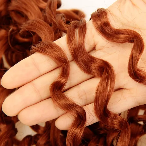 Vista 6 de GoGo Curl Crochet Hair 18 pulgadas onda de agua pelo sintético bohemio ganchillo trenzado jengibre onda profunda extensiones de cabello trenzado