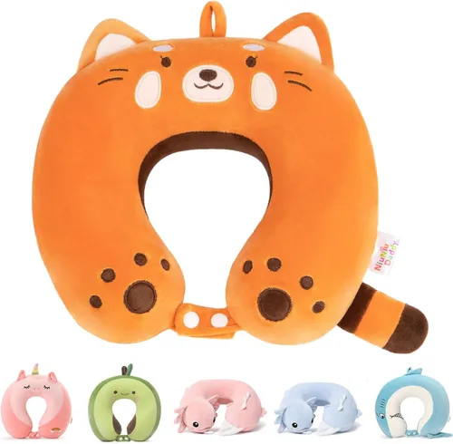 Vista 19 de Almohada de cuello de viaje de espuma viscoelástica para adolescentes y Pingüino