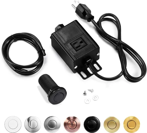 Vista 19 de CLEESINK - Kit de interruptor de aire para la parte superior del fregadero para eliminación de basura (2.5 pulgadas, negro)