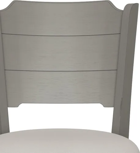 Vista 10 de Hillsdale Clarion Taburete giratorio de madera con altura de barra, gris envejecido