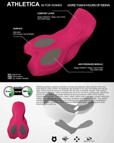 Vista 6 de YKYWBIKE Baberos de ciclismo para mujer, pantalones cortos acolchados para mujer, pantalones cortos de ciclismo de 6 horas UPF50+ para bicicleta