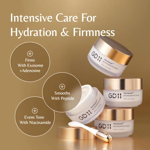 Vista 3 de GD11 Premium RX Crema de ojos revitalizante con masajeador de metal Crema antienvejecimiento y antiarrugas que reafirma y levanta el área