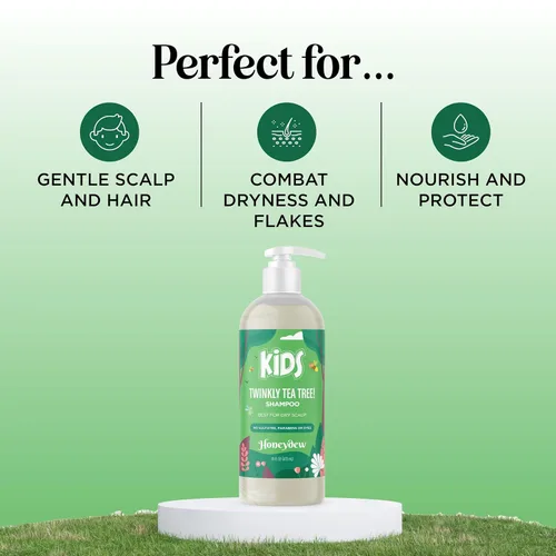 Vista 7 de HONEYDEW Champú limpiador para niños para cuero cabelludo seco, champú para el cuidado del cuero cabelludo escamoso seco para niños y removedor