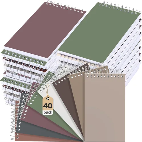 Vista 6 de Leelosp Cuadernos pequeños en espiral de 3 x 5 pulgadas, bloc de notas de bolsillo con 75 hojas cada uno, mini blocs de espiral superior para notas