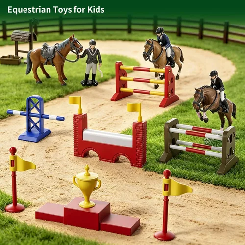 Vista 4 de Juego de caballos para niños, juguetes de caballos para niñas