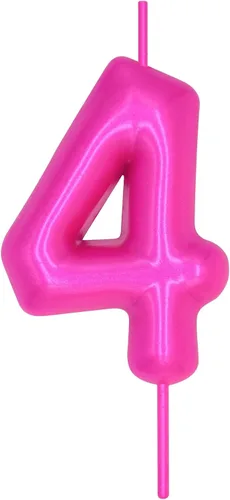 Vista 251 de DERVENTA Vela con números de 2.36 pulgadas, decoración perfecta para cumpleaños, brunch, postre, pastel, 1 pieza (número 0 rosa)