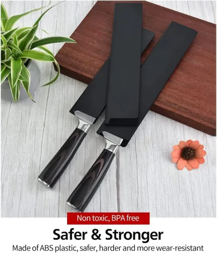 Vista 3 de Funda para cuchillo, protector de borde para cuchillo de chef, cubiertas universales para cuchillas de cocina, sin BPA, funda de cuchillo forrada