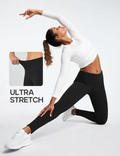Vista 9 de Heathyoga - Leggings con forro de vellón y bolsillos para mujer, leggings térmicos, pantalones de yoga cálidos de cintura alta para mujer