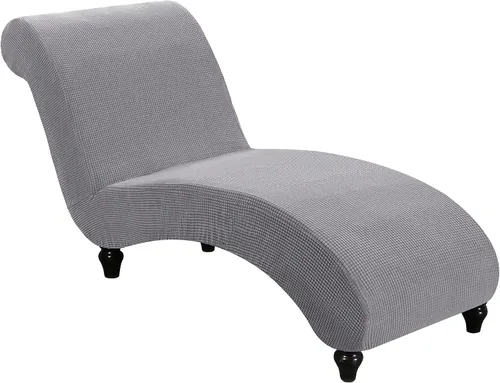 Vista 33 de FantasDecor Funda Elástica para Chaise Lounge Funda de Silla con Patrón de Celosía con Reposabrazos para Sala de Estar Dormitorio Doble Brazo Tela