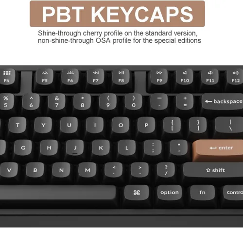Vista 3 de Keychron K10 HE QMK Teclado mecánico personalizado inalámbrico para juegos, 2.4 GHz/Bluetooth/con cable tamaño completo intercambiable en caliente