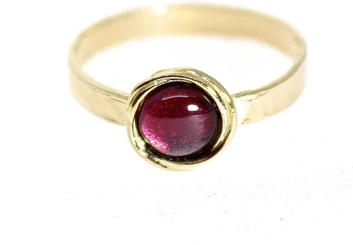 Vista 30 de Anillo de oro de piedras preciosas, anillo de piedra chapada en oro de 14 quilates, anillo de piedra apilable, anillo de oro de piedra pequeña