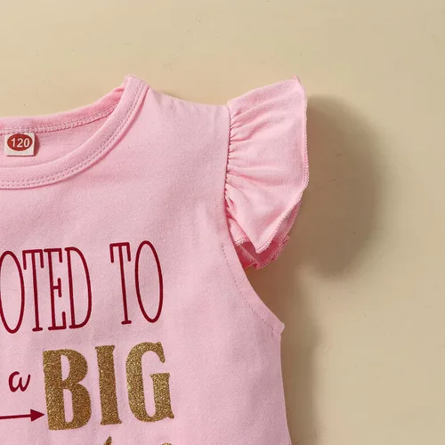 Vista 5 de CBNRLOPOP Toddler Kids Baby AnnouncementPromoted to Big Sister Outfits Long Sleeve T-Shirt Tank Top Dot Mesh Tutu Skirt