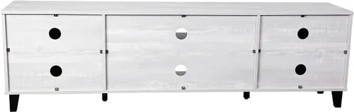Vista 5 de Flash Furniture Nelson Mid Century - Soporte de TV moderno para televisores de hasta 60 pulgadas, acabado gris, 70 pulgadas de ancho, estantes