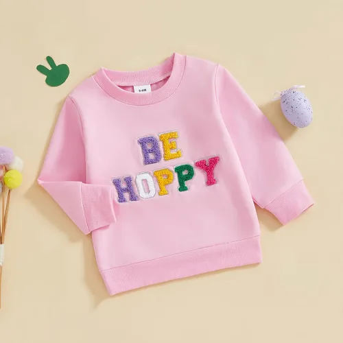 Vista 30 de Traje de San Valentín para bebé, niña, niño, traje de San Valentín, sudadera de manga larga con estampado de corazón