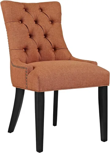 Vista 10 de Modway Regent - Silla de comedor de tela tapizada con botones en color blanco