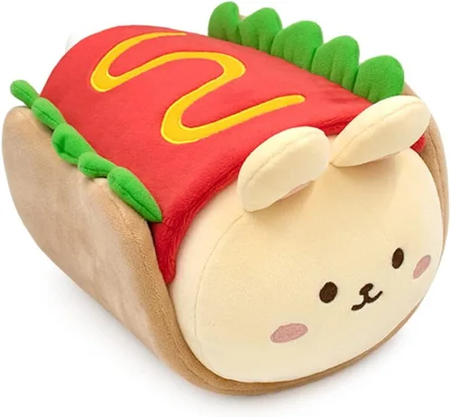Vista 16 de Anirollz Puppiroll de peluche en atuendo de burrito – Animal de peluche Kawaii con disfraz extraíble – Lindo juguete de peluche blandito, regalo