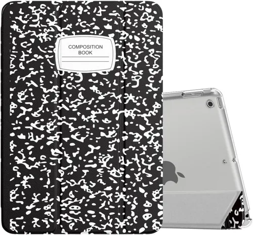 Vista 22 de MoKo - Funda compatible con iPad 2019, fina, ligera, inteligente, carcasa, cubierta de soporte con protector trasero traslúcido esmerilado 1-Oro Rosa