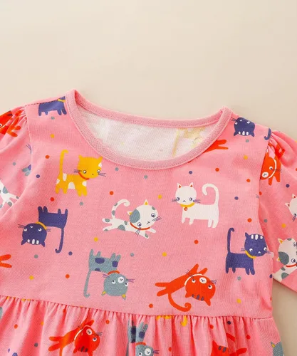 Vista 3 de Bumeex Vestidos de manga larga para niñas pequeñas de 2 a 7 años