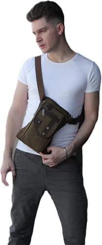 Vista 2 de Riñonera táctica al aire libre para hombres y mujeres, bolsa multifuncional para el muslo para motocicleta, bicicleta, senderismo, viajes, pesca
