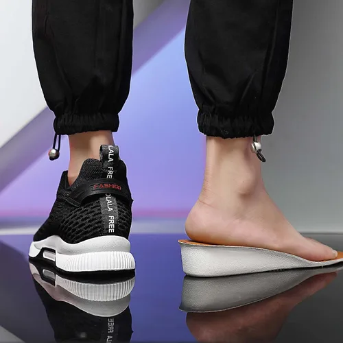 Vista 9 de CERYTHRINA Zapatillas de deporte para hombre Zapatos deportivos invisibles de altura que aumentan 2.36 pulgadas más altos zapatos de ascensor