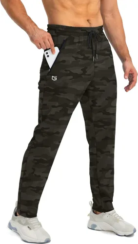 Vista 12 de G Gradual - Pantalones deportivos para hombre con bolsillos con cremallera, joggers cónicos para hombres, pantalones atléticos para entrenamiento