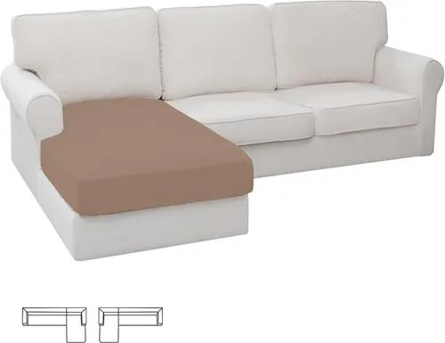 Vista 162 de Easy-Going - Funda de cojín elástica individual para sofá biplaza, sillón, funda de cojín protectora, suave, flexible con parte inferior elástica